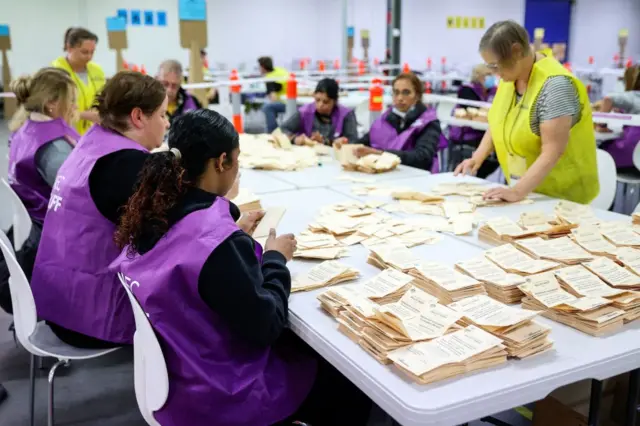 The Voice referendum vote counting in Melbourne Australia