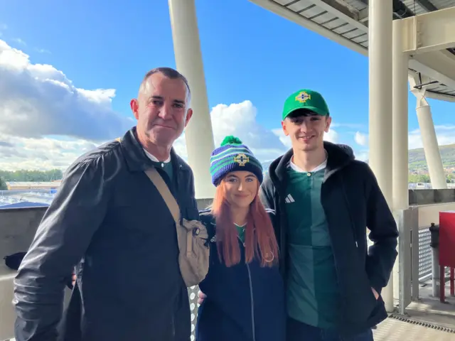 Ellen at Windsor Park for the first time with Joshua and Andrew