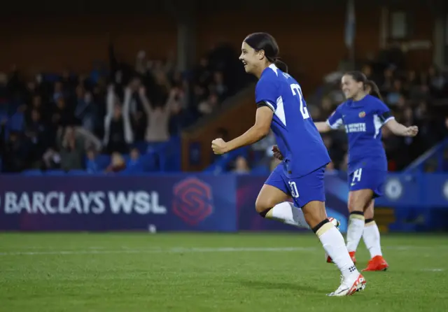 Sam Kerr celebrates