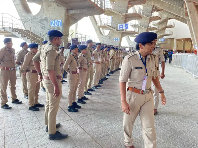 Police being briefed on stadium security protocol on Friday evening