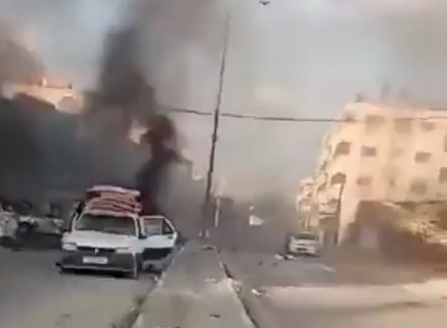 Aftermath of missile strike