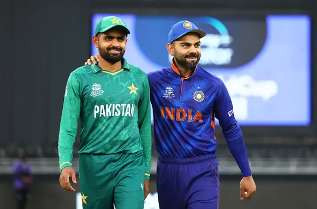 Virat Kohli (right) with Babar Azam (left)