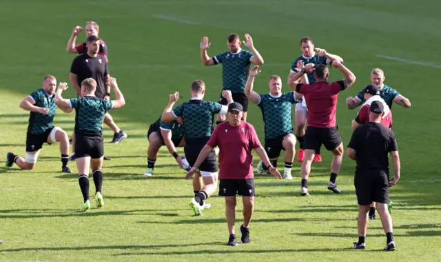 Wales squad training