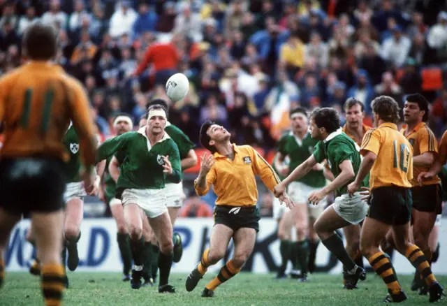 Action between Australia and Ireland in 1987