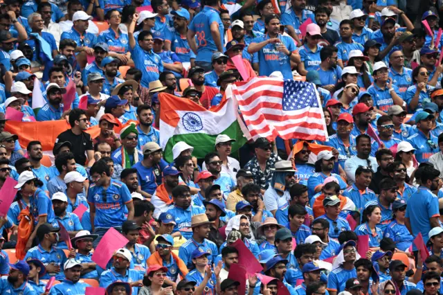 India fans against Pakistan at the World Cup