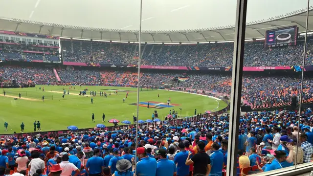 Inside the stadium