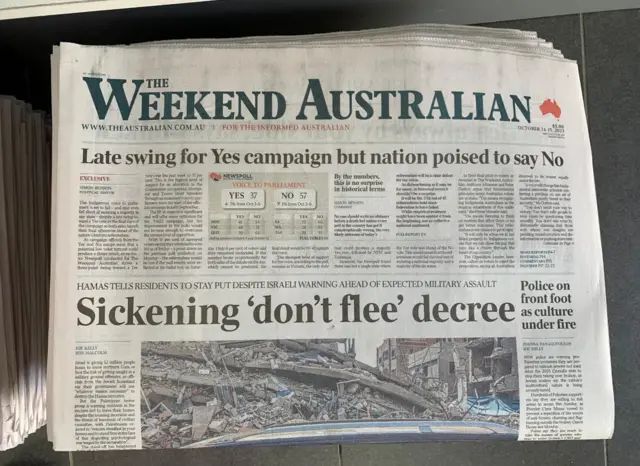 The Weekend Australian frontpage