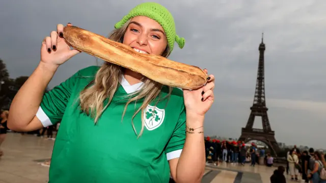 An Ireland fan in Paris