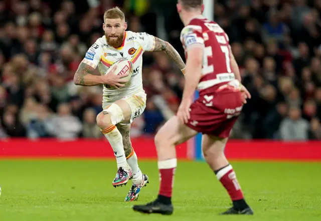 Catalans Dragons' Sam Tomkins in action in the Grand Final