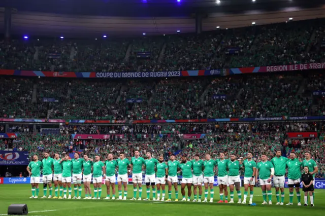 Ireland with the national anthems