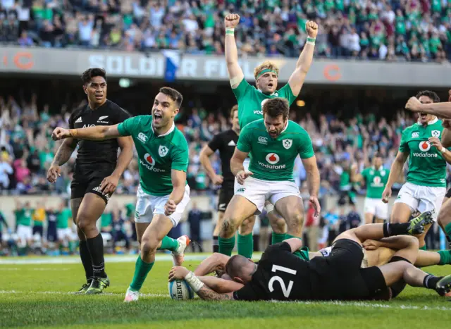 Conor Murray celebrates