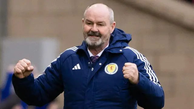 Steve Clarke celebrates