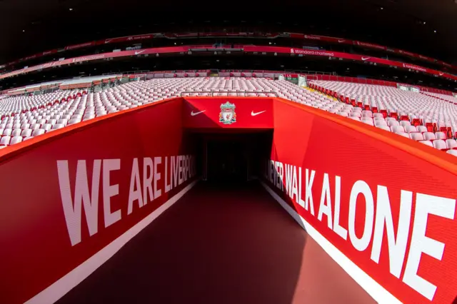 Tunnel entrance at Anfield