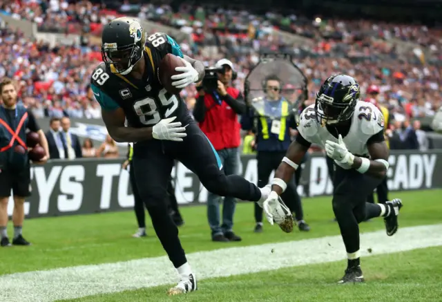 Jacksonville Jaguars beating Baltimore Ravens at Wembley in 2017