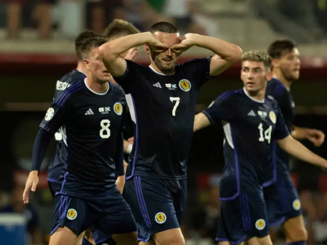 John McGinn celebrating