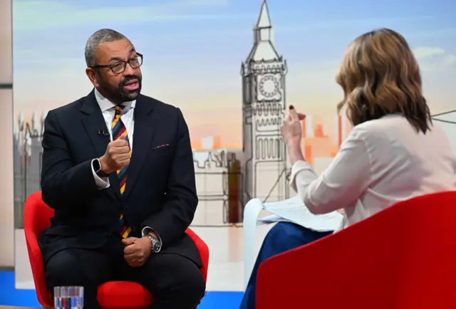 James Cleverly speaking to Victoria Derbyshire