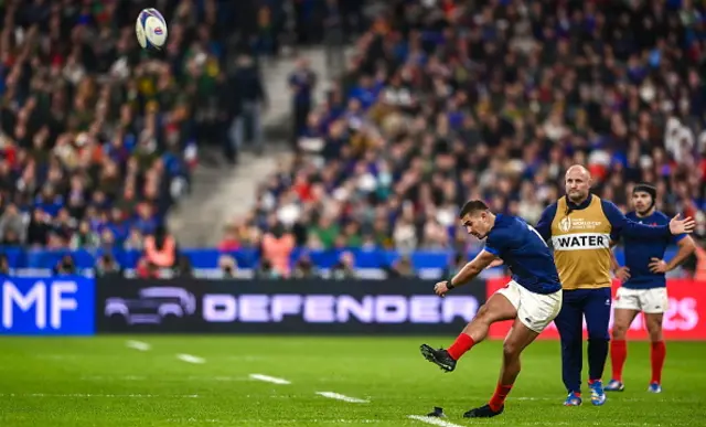 Thomas Ramos of France kicks a penalty