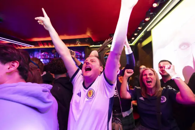 The Tartan Army celebrates