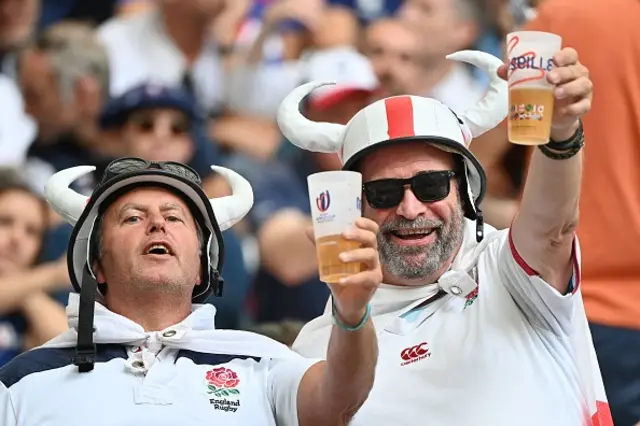 England fans in the stands