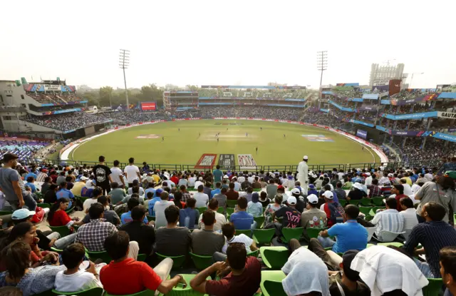 General view of the crowd at the England v Afghanistan World Cup match