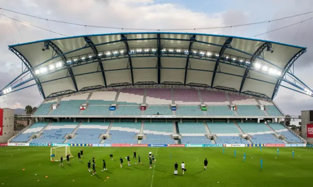 General view of the Republic of Ireland Squad training in the Stadium Algarve, Faro