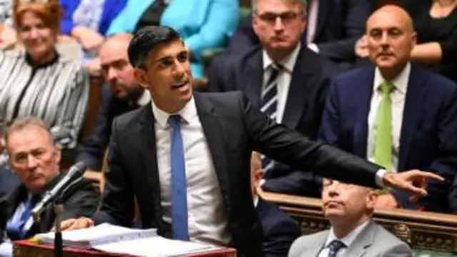 Prime Minister Rishi Sunak in the House of Commons