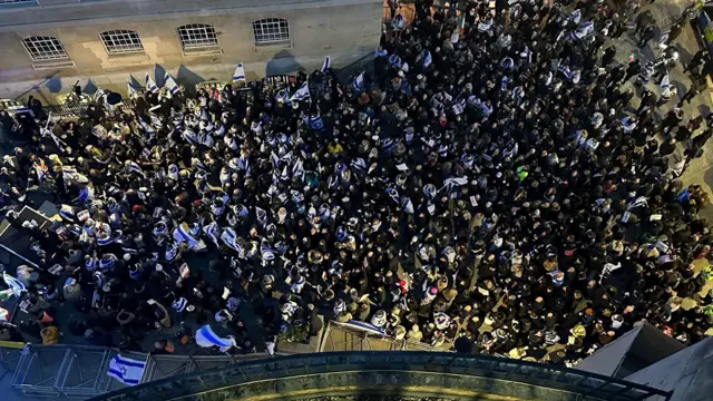 Protest outside the BBC