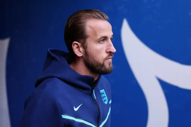 Harry Kane arrives at Wembley.