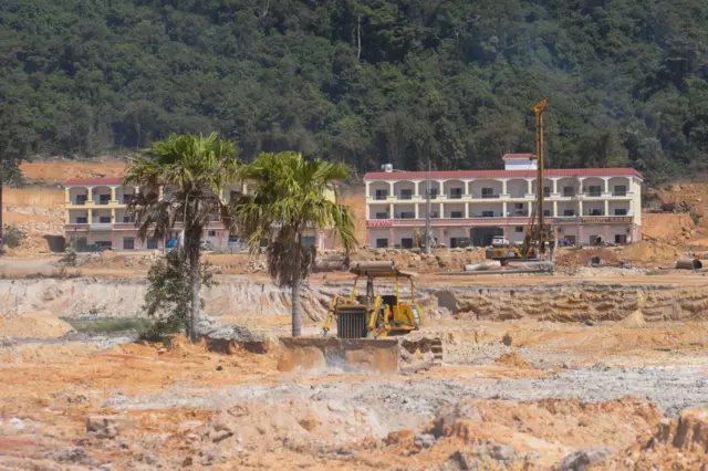 A general view of the construction site in Dara Sakor