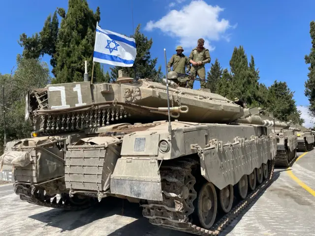 An Israeli tank