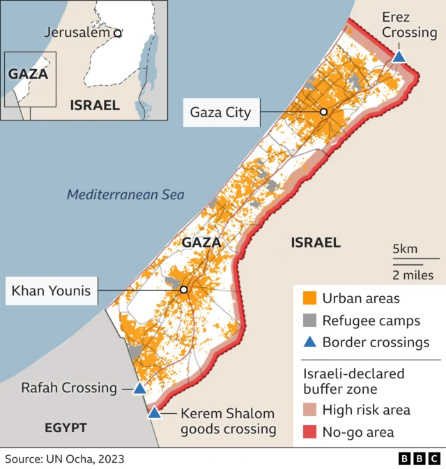 Gaza map