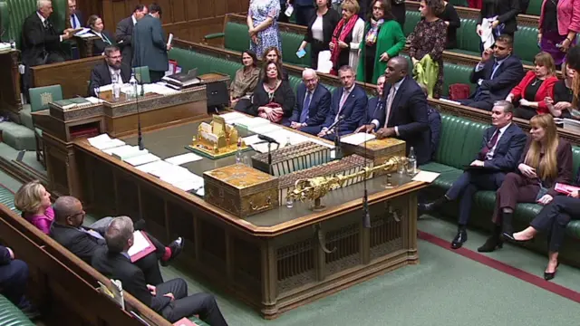 David Lammy MP standing in the House of Commons