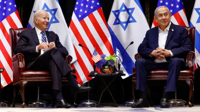 US President Joe Biden meets with Israeli Prime Minister Benjamin Netanyahu