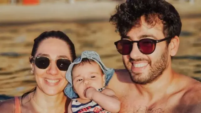 Celine Ben David Nagar pictured with her husband Ido and their baby daughter Ellie. (Image courtesy of Ido Nagar)