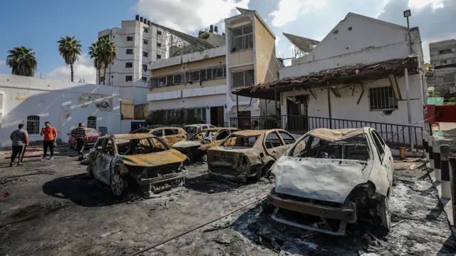 Scene at Al Ahli hospital in Gaza 18 October 2023