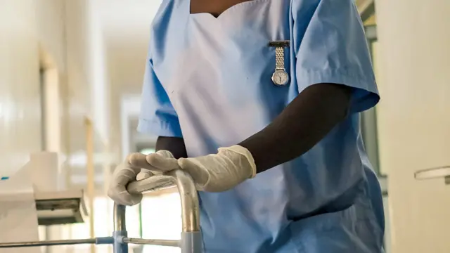 A nurse in a hospital in Harare, Zimbabwe - April 2022