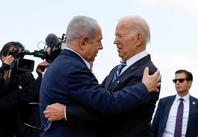 Netanyahu greets Biden in Israel