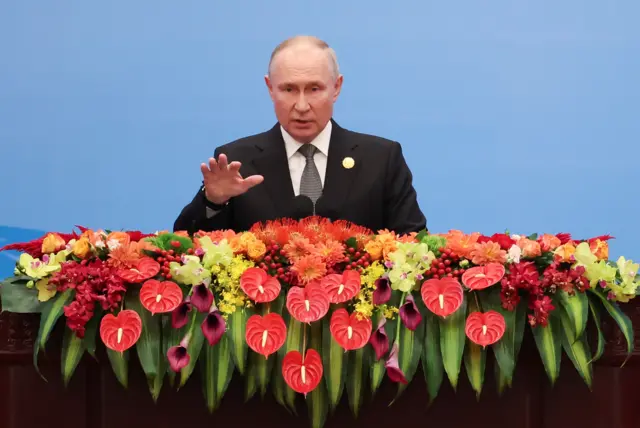 President Putin spoke after Xi's opening address