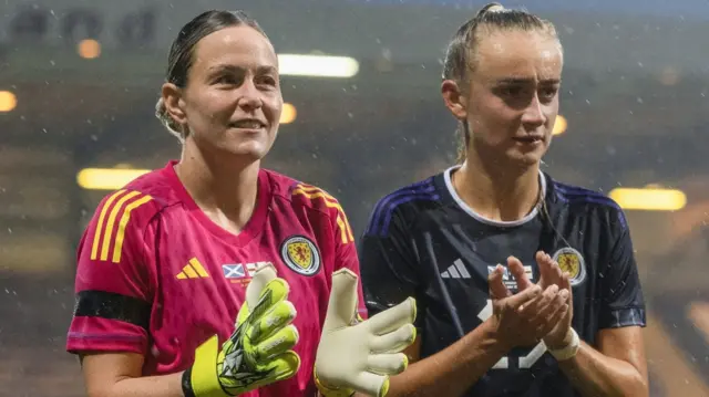 Lee Gibson and Lauren Davidson in Scotland colours