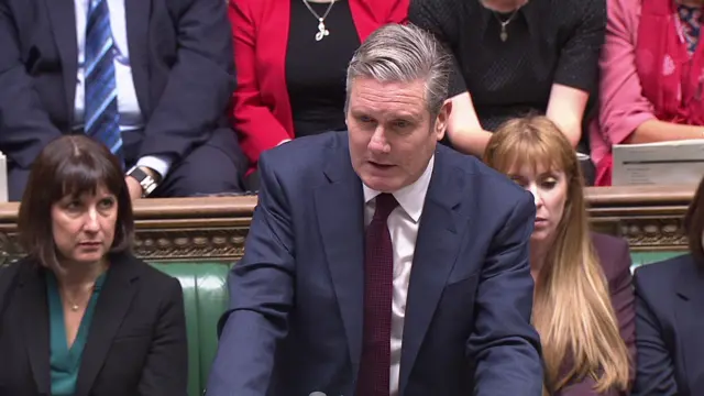 Keir Starmer in the House of Commns