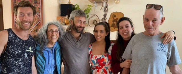 Iris Weinstein Haggai with her family and parents Judi and Gad who were taken hostage last Saturday