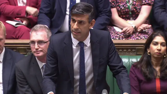 Rishi Sunak speaking in the House of Commons