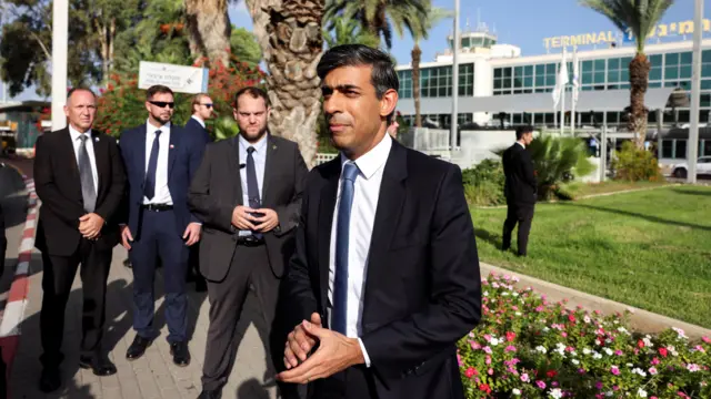 PM Rishi Sunak arrives in Israel