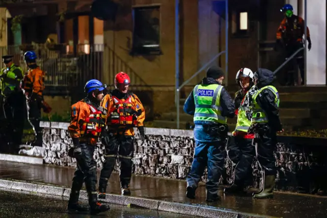 HM Coastguard and police in Brechin