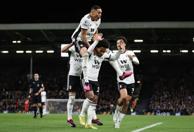 Willian scores for Fulham in their victory over Chelsea in January 2023