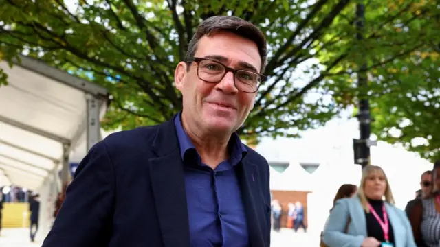 Greater Manchester Mayor Andy Burnham at Conservative Party's annual conference in Manchester,