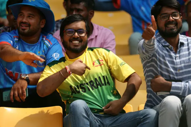 Fan supporting Australia against Pakistan at Cricket World Cup 2023