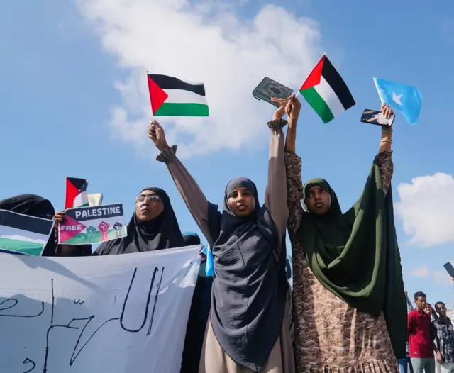 Women at the protest.