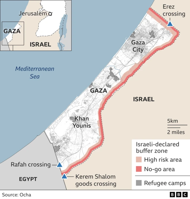 A map of Gaza