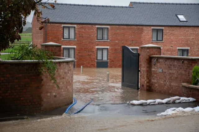 Flooded house